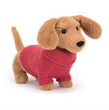 JELLYCAT Sweater Sausage Dog Pink