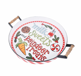 GLORY HAUS Milk Sweets & Reindeer Treats Enamel Tray