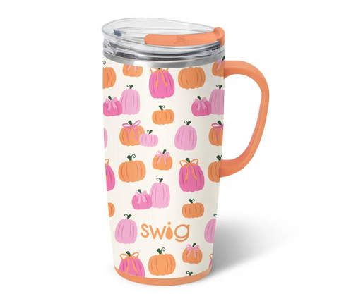 SWIG Pumpkins and Bows Travel Mug