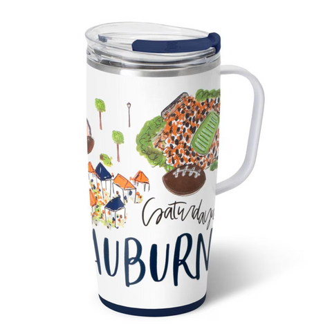 SWIG Saturdays in Auburn Travel Mug 22oz.