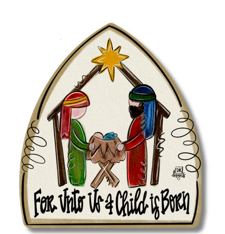 Nativity Catherdal Mini for Welcome Door Hanger