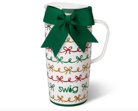 SWIG Christmas Bows Travel Mug 22oz