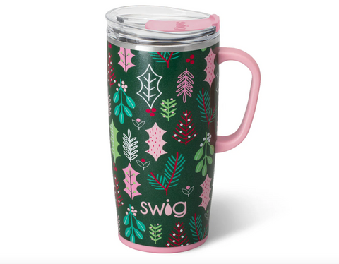 SWIG Merry Mistletoe Travel Mug 22oz
