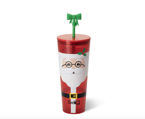 SWIG Mr. Claus Plastic Tumbler 24oz
