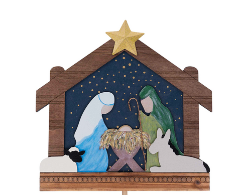 GLORY HAUS Nativity Stable Topper