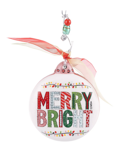 GLORY HAUS Colorful Merry and Bright Puff Ornament