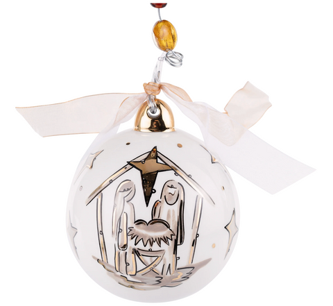 GLORY HAUS Gold Star Oh Holy Night Ornament