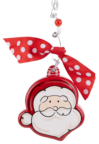 GLORY HAUS Santa Shaped Puff Ornament