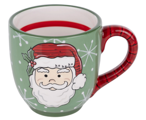 GLORY HAUS Holly Ho Ho Ho Santa Mug