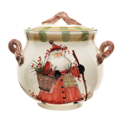 VIETRI Old St. Nick Biscotti Jar
