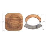 Mezzaluna with Wood Cutting Board