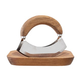 Mezzaluna with Wood Cutting Board
