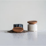 Round Marble Salt & Pepper with Wood Lid