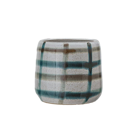 Hand Painted Stoneware Planter