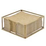 Gold Edge Glass Cocktail Napkin Caddy
