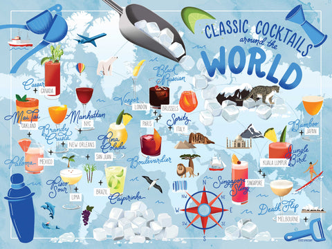 Classic Cocktails Around the World Puzzle