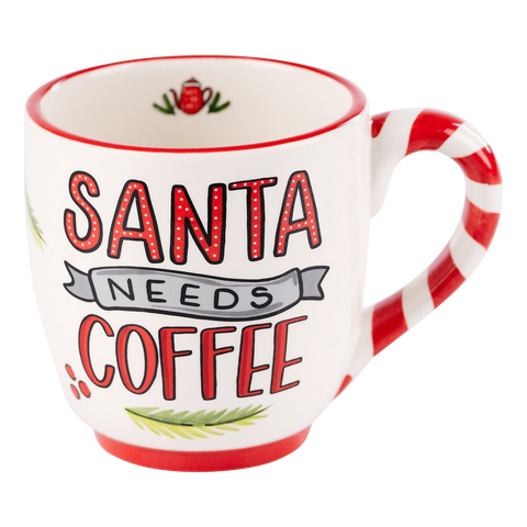 GLORY HAUS Santa Needs Coffee Mug