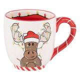 GLORY HAUS Moose With Lights Christmas Mug