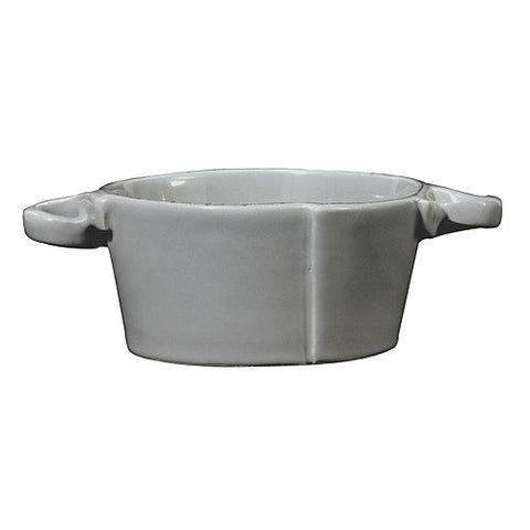 VIETRI Lastra Gray Handed Cereal Bowl