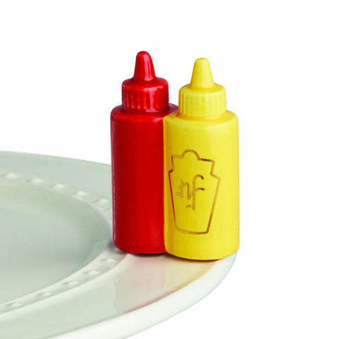NORA FLEMING Main Squeeze Ketchup and Mustard Mini