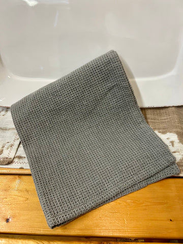 Waffle weave tea Towel - Gray