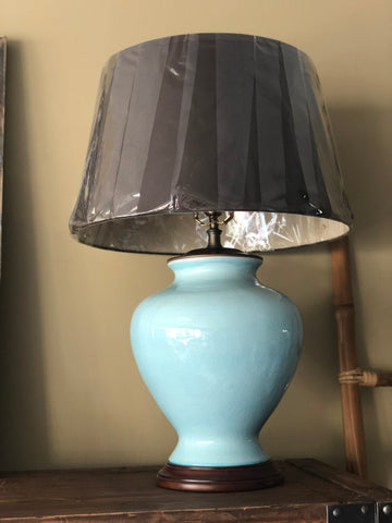Aqua Lamp with Chocolate Shade