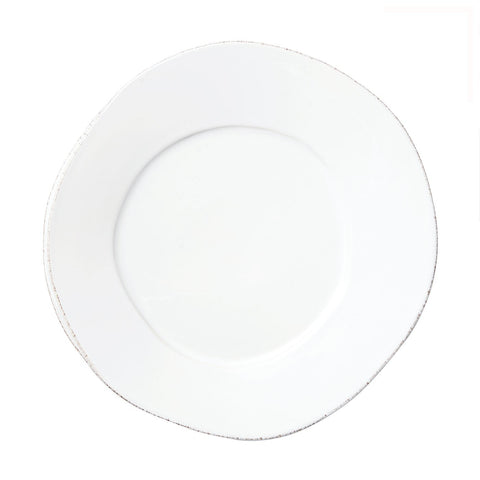 Lastra White European Dinner Plate