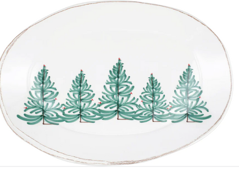 Lastra Melamine Holiday Oval Platter
