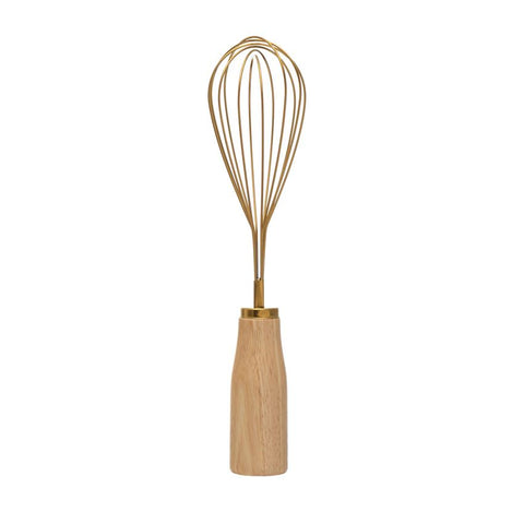 Standing Whisk with Gold Finish