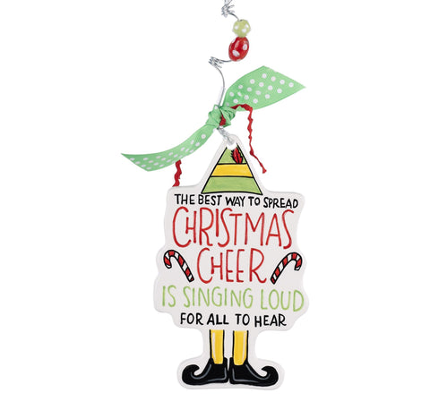 GLORY HAUS Elf Christmas Cheer Flat Ornament