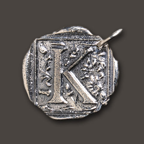 WAXING POETIC Square Insignia Charm "K" by Waxing Poetic