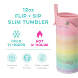 SWIG Flip + Sip Slim Tumbler - Over the Rainbow