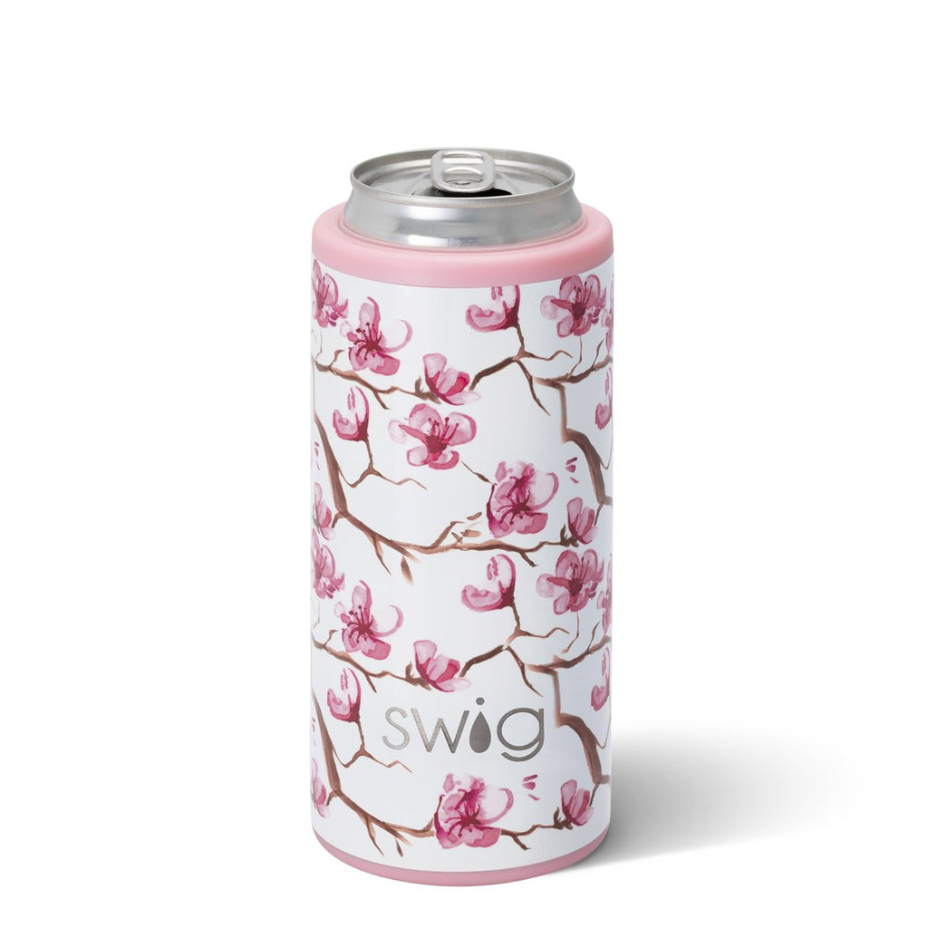 Swig 12 oz Skinny Can Cooler in Cherry Blossom